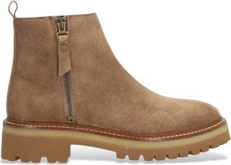Alpe Enkellaars - Dames - Enkellaarsjes - Beige - 39 EU - Su&egrave;de - Schoenen
