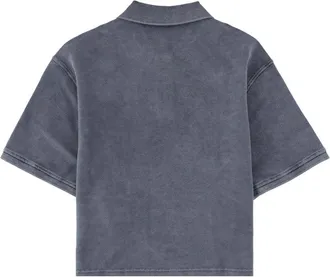Alexander Wang Cotton-Elastane Blend Polo Shirt - Blue