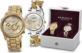 Akribos XXIV Akribos Xxiv Womens 2Pc Watch Gift Set