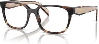 Prada Glasses, unisex, Brown, Size: 54 MM PR 17Zv Rectangle-frame Glasses