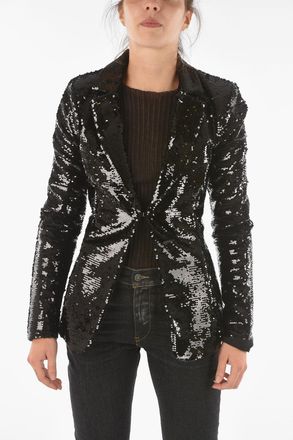Philipp Plein COUTURE Blazer Slim Fit ANASTASYE con Paillettes Scriventi All-Over Philipp Plein