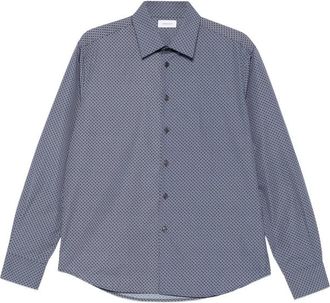 Ferragamo Geometric-print Long-sleeve Shirt