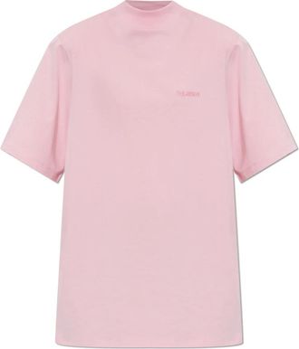 The Attico T-shirt met schoudervullingen - Dames - T-shirts - Roze - S - Katoen - Tops