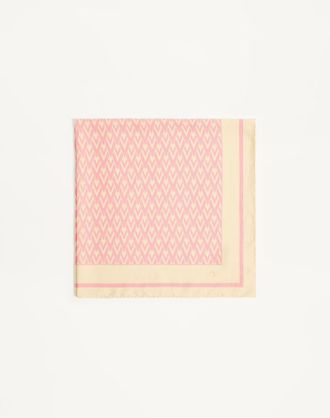 Valentino Garavani Foulard Toute La V In Seta Donna CREMA/ROSA UNI