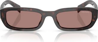 Prada 0pr B06s Rectangular Tortoiseshell Acetate Sunglasses