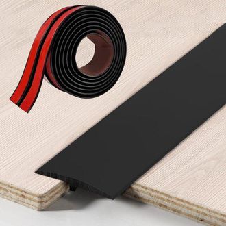 OEM Perfil De Transici&oacute;n De 5 Cm X 300 Cm, Perfil En T, Autoadhesivo, Umbral De Puerta De Pvc, Tira, Laminados, Negro, Suelos E Interiores