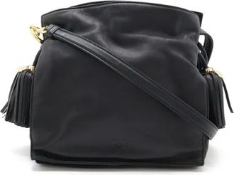 Loewe Pre-owned Cross Body Bags, female, Black, Size: ONE SIZE Pre-owned Leather shoulder-bags