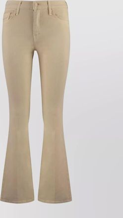 Mother cropped flared jeans with front and back pockets