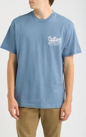 Carhartt Work in Progress Formidable Organic Cotton Graphic T-Shirt in Shady Blue at Nordstrom, Size X-Large