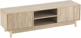 Home Heavenly Home Heavenly - Mueble tv 140 cm douglas, de diseño lineal minimalista, con 2 puerta + 2 huecos Color: Roble