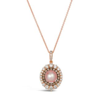 Le Vian Ladies Pearl Necklaces set in 14K Strawberry Gold