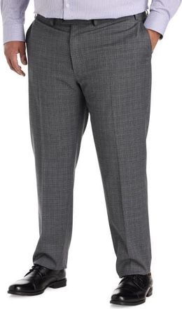 Michael Kors Big & Tall Transitional Check Suit Pants in Grey at Nordstrom, Size 46 X 30