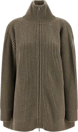Maison Margiela Panel Insert Cardigan Maglioni Beige-Donna