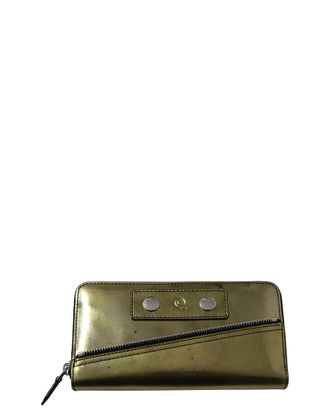 Alexander McQueen Alexander Mcqueen Gold Leather Zip Long Wallet (Authentic Pre-Loved)