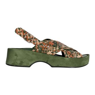 Pons Quintana High Heel Sandals, female, Green, Size: 7 US Dona Sandal