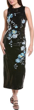 Milly Tiana Floral Sequins Maxi Dress