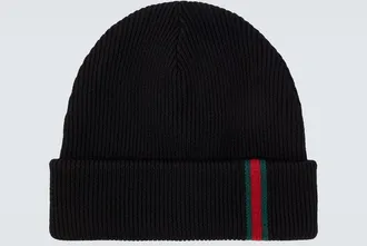 Gucci Berretto in lana Web Stripe