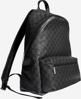 Gucci Mens Backpack Essence Classic Black Cotton Backpacks