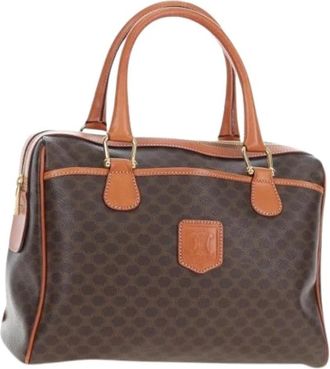 Celine Pre-owned Vintage Macadam Canvas Hand Bag - Dames - Vintage Handtas - Bruin - ONE Size - Vintage