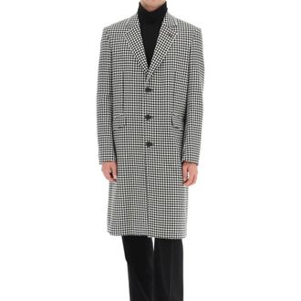 Alexander McQueen Mens Black Wool Coat Clothing