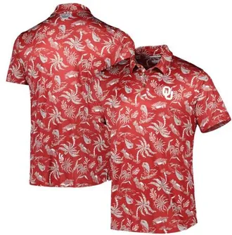 Columbia Mens Columbia Crimson Oklahoma Sooners Super Terminal Tackle Omni-Shade Polo at Nordstrom, Size X-Large