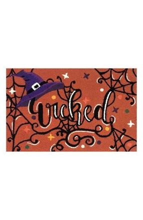 R16 Home Wicked Embroidered Doormat in Orange/black at Nordstrom Rack