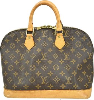 Louis Vuitton Alma Handbag Monogram Canvas Brown Canvas Handbag (Pre-Owned)