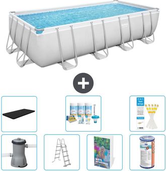 Bestway Piscina Bestway Power Steel Rectangular - 488x244x122 Cm - 8-piezas S556