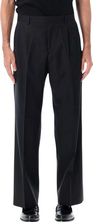 Sunflower Wide Pleated Wool Pants with Tailored Details