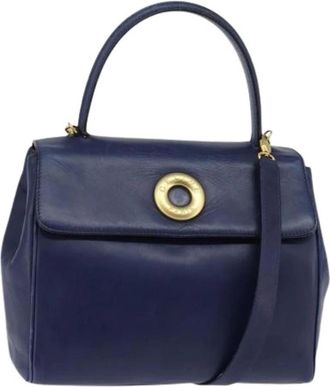 Celine Pre-owned Handbags, female, Blue, Size: ONE SIZE Pre-owned Vintage Leather Handbag
