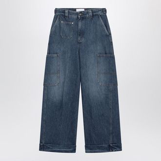 Givenchy Cropped Cocoon Cargo Jeans In Medium