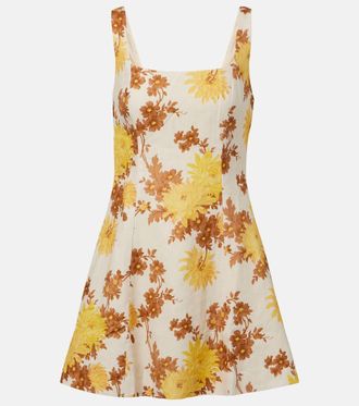 Faithfull The Brand Felice floral linen minidress