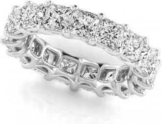 Allurez Princess Cut Diamonds Eternity Ring Wedding Band in Platinum (7.68ct)