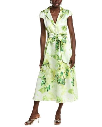 Badgley Mischka Floral Cocktail Shirtdress