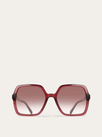Ferragamo Donna Occhiali da sole squadrati Rosso