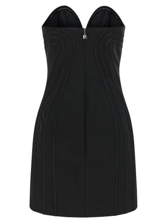 Rotate Satin Mini Dress - Black