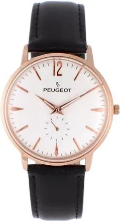 Peugeot Round Vintage Remote Sweep Leather Watch - 40MM in Rose Gold at Nordstrom