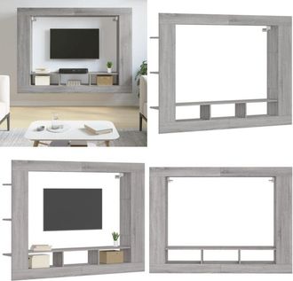 vidaXL Mobile Porta TV Grigio Sonoma 152x22x113cm in Legno Multistrato - Mobile TV in legno - Mobile TV a parete