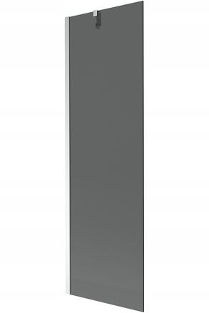 Desconocido Desconocido - Mampara De Ba&ntilde;era 1 Hoja Vidrio Ahumado, 60x150 Cm, Perfil Cromo