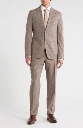 BOSS Hanry Notch Lapel Two Button Suit in Open Beige at Nordstrom Rack, Size 40 Regular