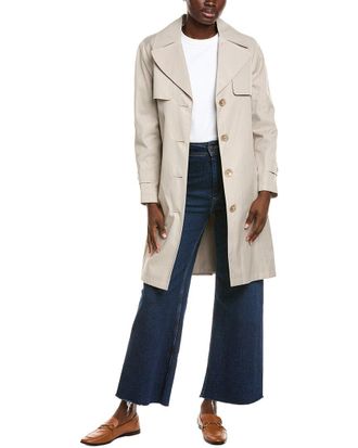 Via Spiga Belted Single-Breasted Trench Coat