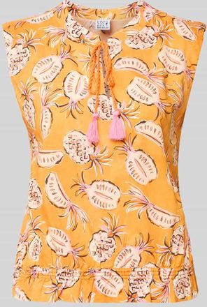 Emily van den Bergh Regular Fit Bluse im &auml;rmellosen Design in Orange, Gr&ouml;&szlig;e 36