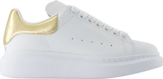 Alexander McQueen Witte Leren Oversized Sneakers - Dames - Sneakers - Wit - 35 EU - Leer - Schoenen