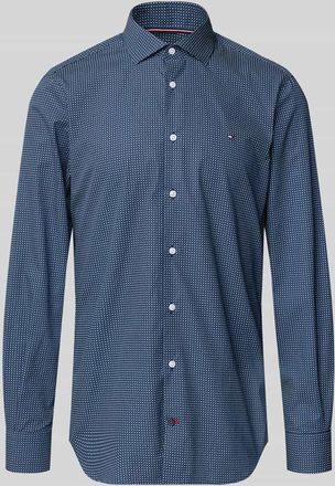 Tommy Hilfiger Tailored Slim Fit Businesshemd aus reiner Baumwolle in Bleu, Größe 39
