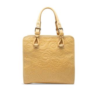 Celine Pre-owned Celine Spiraling Macadam Embossed Leather Top Handle Bag Ladies LJLV12E2LK9QR944