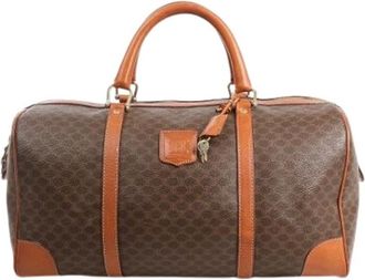 Celine Pre-owned Weekend Bags, female, Brown, Size: ONE SIZE Pre-owned Triomphe Vintage Boston Bag