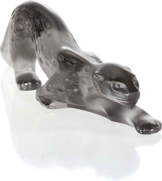 Lalique Zeila Panther Small Sculpture Grey Crystal 10491800