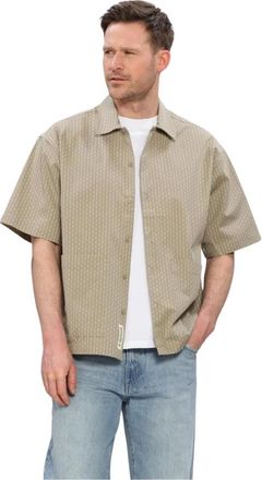 Woodbird Overhemden, Heren, Beige, S, Wbwang Shiko Shirt
