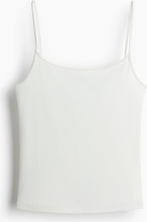 H&M Jersey strappy top - Weiss