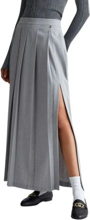 Liu Jo Falda plisada de sarga - Skirts - Mujer - Gris - M